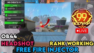 Free Fire OB44 injector  Headshot Hack  Esp Location  Rank Working injector  ff hack [upl. by Comfort]