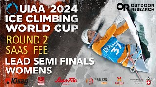 UIAA 2024 Ice Climbing World Cup WOMEN LEAD SEMI  Saas Fee Switzerland [upl. by Nanahs]