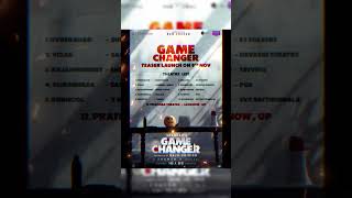 Game Changer Teaser Launch on Nov 9th🔥shorts ytshorts [upl. by Irim583]