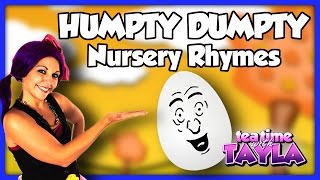 Humpty Dumpty  Nursery Rhymes  Tea Time with Tayla [upl. by Scever]