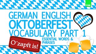 Learn German English  Oktoberfest essential words and phrases German English Vocabulary part 1 [upl. by Nylahs]