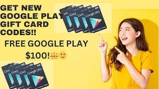 Get New Google Play Gift Card Giveaway FREE GOOGLE PLAY 100  🤑 [upl. by Demona]