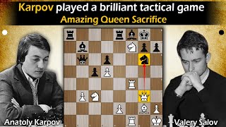 Karpov played a brilliant tactical game  Karpov vs Salov 1993 [upl. by Ardnasirk247]