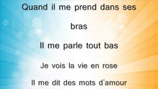 edith piaf la vie en rose parole lyric [upl. by Ztirf]