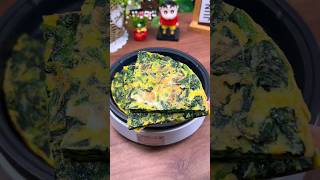 Delicious and nutritious spinach egg pancake for weightlossweightlosstips [upl. by Ajidahk818]