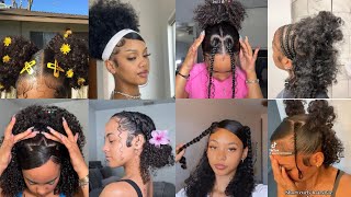 💖Easy Natural Curly hairstylestrendy hairstyles compilation 🦋✨ [upl. by Gathard726]