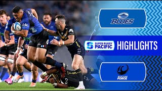 HIGHLIGHTS  BLUES v FORCE  Super Rugby Pacific 2024  Round 7 [upl. by Leuamme]