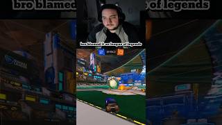 BRO BLAMED LEAGUE OF LEGENDS 😭 rocketleague rlcs gaming funny shorts rocketleagueclips [upl. by Obrien]