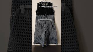 Crochet for men Crochet pair of shorts and vest [upl. by Nickola449]