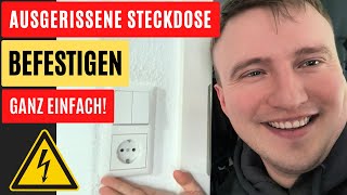 DIY Elektro Ausgerissene Steckdose befestigen amp Geheimtipp zur Reinigung [upl. by Hedve]