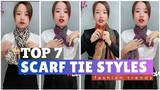 Top 7 popular ways to wear a Scarf  Easy stylish ways to tie a scarf P151023 scarfwearing [upl. by Lay]