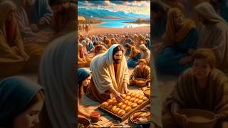 Jesus fed 5000 people using five loaves of bread and two fish shorts viralreels youtubeshorts [upl. by Aneema]