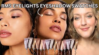 RMS EYELIGHTS CREAM EYESHADOW SWATCHES [upl. by Tnaryb]