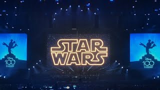 DISNEY 100 in CONCERT  STAR WARS MEDLEY  Live Orchestra Paris La Défense Arena  12112023 [upl. by Ahset]