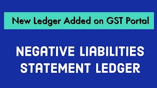 Negative Liabilities Statement Ledger l by Suman education hub english [upl. by Gamali54]