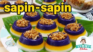 Sapin Sapin Recipe  A Filipino Kakanin To Try [upl. by Meit]