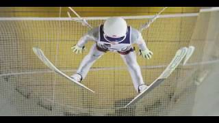 Ski jumpers wind tunnel test [upl. by Snyder]