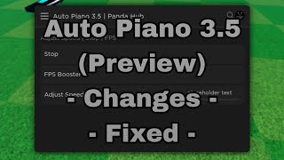 Roblox Auto Piano Player 35 Preview and Release Date  Panda Hub [upl. by Alcock]