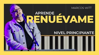 RENUÉVAME  Tutorial de piano cristiano  FÁCIL y LENTO para principiantes en Do C [upl. by German398]