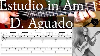 ESTUDIO IN A MINOR  Dionisio Aguado  Full Tutorial with TAB  Fingerstyle Guitar [upl. by Julianna]