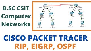 Cisco Packet Tracer  RIP EIGRP OSPF  Computer Networks  BSC CSIT  Nepali [upl. by Hellman606]