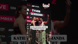 Katie Taylor amp Amanda Serrano FACEOFF ahead of tomorrow nights fight  Shorts [upl. by Teews]