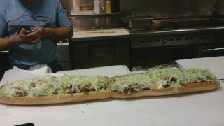 36 inch 5 lb Big Mikes Philly Cheese Steak Challenge in 30 min [upl. by Sparke]