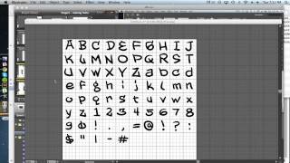 Making hand drawn fonts with a tablet Adobe Illustrator and Glyphs Mini [upl. by Nager]