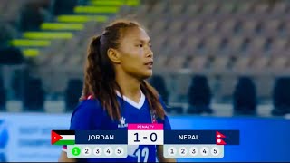 WAFF 2024 Womens Championship  Finals  Jordan vs Nepal penalty shootout jordan5 Nepal4 [upl. by Lubet]