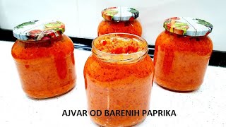 AJVAR OD BARENIH PAPRIKA  ODLIČAN RECEPT ZA SVE ONE KOJI NEMAJU USLOVA DA PEKU PAPRIKU A VOLE AJVAR [upl. by Ani949]