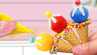 Yummy Miniature Ice Cream Cone Cakes🌈🍦Sweet and Fun Miniature Cake Decorating Ideas by FunFun Cakes [upl. by Karlin]