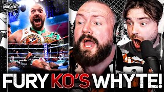 FURY KOs WHYTE  Live Reaction [upl. by Ally]