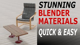 Quick and Easy Stunning Blender Materials using Blenderkit [upl. by Knutson871]