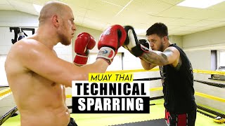 Technical Muay Thai Sparring  Siam Boxing [upl. by Oisorbma]