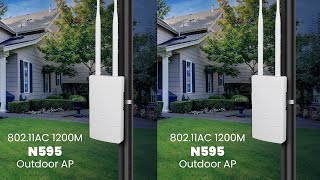 SUNCOMM N595 1200Mbps 22 MIMO Antenna 24G58G WiFi MESH 24V POE Power supply Wireless WiFi [upl. by Raimund974]