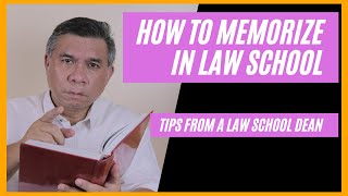 How to memorize in law school Tips from a law school dean [upl. by Waine]