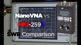 NanoVNA vs MFJ259B Antenna Analyzer  SWR Comparison [upl. by Aicena]