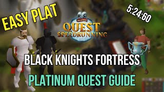 Black Knights Fortress Platinum Speedrunning Guide  Speedrunning Quest Guide OSRS [upl. by Codd]