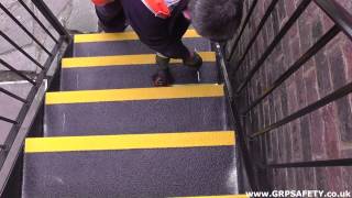 GRP Anti Slip Stair Treads Cover Installation [upl. by Crescint890]