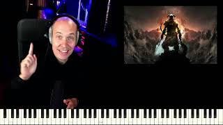 Composer Reacts to Skyrim  Dragonborn Theme [upl. by Brathwaite]