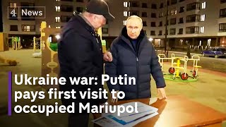 Ukraine war Putin pays first visit to Russianoccupied Mariupol [upl. by Ellimak]