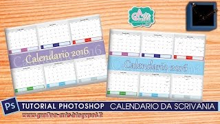 CALENDARIO 2016 da scrivania  Photoshop Tut 98 [upl. by Manup]