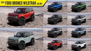 2024 Ford Bronco Wildtrak  All Color Paint Options  Images  AUTOBICS [upl. by Eniamret]