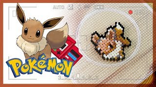 Perler beads  Pyssla ideas easy Pokemon eevee tutorial  アイロンビーズ ポケモン  펄러비즈 포켓몬 이브이 만들기 [upl. by Bellaude]