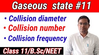 What is the collision number  Collision diameter pdf  Class 11BScNEET [upl. by Leuqim]