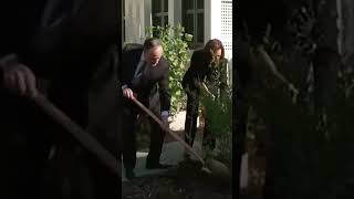 Kamala Harris RIDICULED for shovel skills [upl. by Tioneb309]