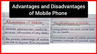 1020 Lines on Advantages And Disadvantages of Mobile Phone  Mobile Advantages and disadvantage [upl. by Maisel]