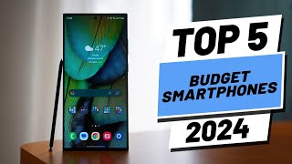 Top 5 BEST Budget Smartphones in 2024 [upl. by Oremor960]