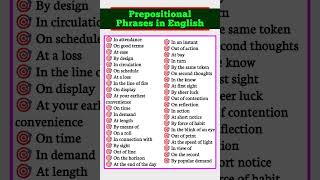 Prepositional Phrases Part 10 spokenenglish learnenglish [upl. by Anhoj]