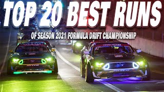 TOP 20 BEST RUNS of Season 2021 Formula Drift Championship [upl. by Staley]